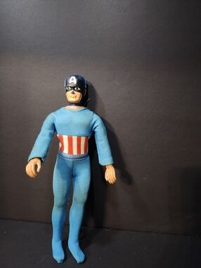 Vintage Mego Captain America Action Figure - Blue & Red Costume